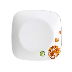 Corelle J2211-BBFL CP-9170 Square Medium Plate, Plate, Shatter-Resistant, Lightweight, Microwave Safe, Oven Safe, Dishwasher Safe
