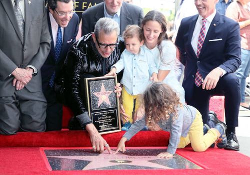 Actor Jeff Goldblum, wife Emilie Livingston and children River Joe Goldblum and Charlie Ocean Goldblum attend Jeff Goldblum being honored with a Star...