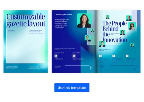 Interactive Internal Communications Design Template