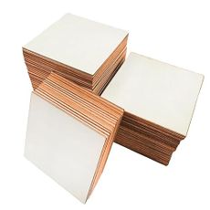 100pcs 3x3 Inch Wood Squares – Unfinished Basswood Plywood Sheets – Blank Wooden Plates for Crafts, Painting, Scrabble Tiles, Mini House Building & Architectural Models