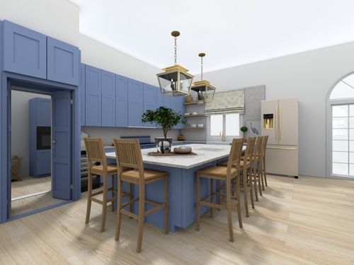 3D Photo Kitchen Island Layout