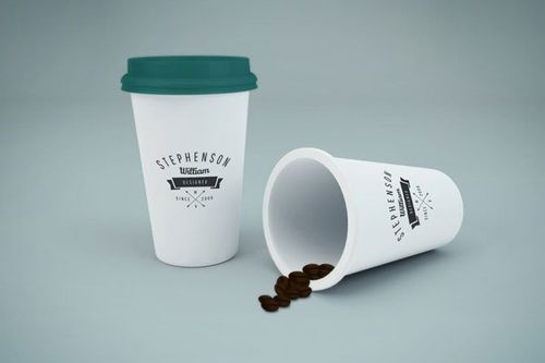 Front View of Couple Coffee Cup Mockup FREE PSD
