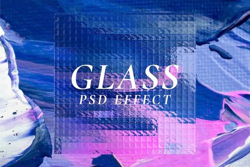 PSD glass photo effect psd textured layer