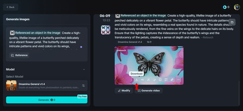 Image showing how to download on 即梦AI