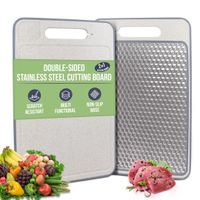 two sided cutting board stainless steel wheat straw