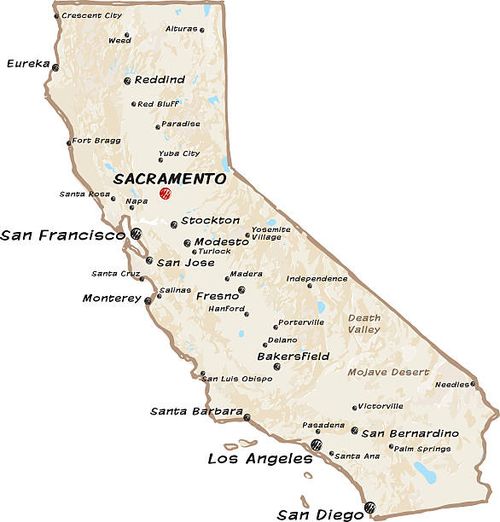 map of california - california-map stock illustrations