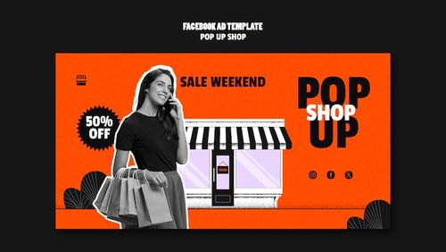 Free PSD pop up shop template design