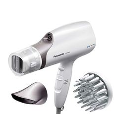 Panasonic Nanoe Salon Hair Dryer with Oscillating QuickDry Nozzle, Blow Dryer with Diffuser and Concentrator Attachments, 3 Speed Heat Settings for Easy Styling and Healthy Hair - EH-NA67-W (White)
