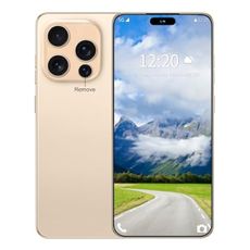 WWT I16PROMAX 12+512GB Smartphone Unlocked Cell Phone,6.99" HD Screen Android 14 Battery 7000mAh Unlocked Phone,Face ID/Fingerprint Button Unlock/Photos/Dual SIM/5G/GPS (Gold, 12+512G)