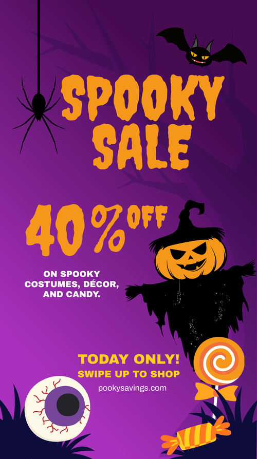 Free Halloween Sale Snapchat Geofilter Template to Edit Online