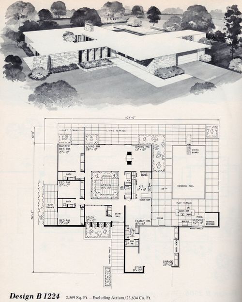 Pin by Laura GUZMAN on Ideas de casas in 2025 | Mid century modern house plans, Modern floor plans, Modern house plans