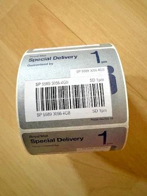 ROYAL MAIL SPECIAL DELIVERY TRACKED LABELS ROLL BRAND NEW - Image 1 of 2