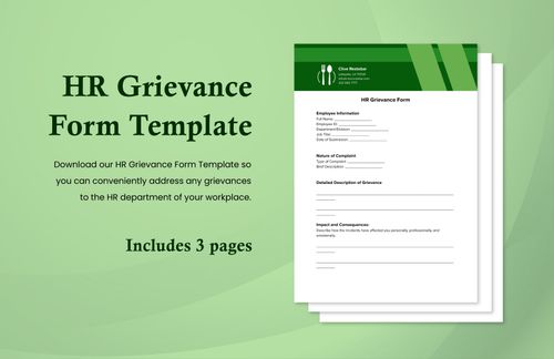 HR Grievance Form Template in Word, PDF, Google Docs - Download | Template.net
