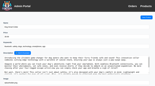 如何使用 OpenAI 生成产品介绍的屏幕截图。