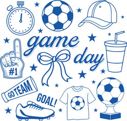 Soccer Doodles PNG SVG, Game Day PNG,Hand Drawn Doodle Design, Soccer Mom svg,Sport, Coquette,Soccer Mom Blue,Soccer Designs,Football Doodles,Sport Tshirt ,Svg
