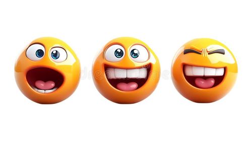 Emojis-Paket mit transparentem Hintergrund für Social Media Graphics Digital Communication oder UI UX Elements stock abbildung