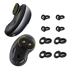 Woocon [8 Pairs] for Galaxy Buds Live Ear Tips Silicone Anti-Slip/Dust Ear Tip Accessories Compatible with Samsung Galaxy Buds Live - S/L (Black)