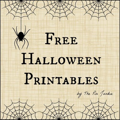 an image of a spider web with the words free halloween printables on it