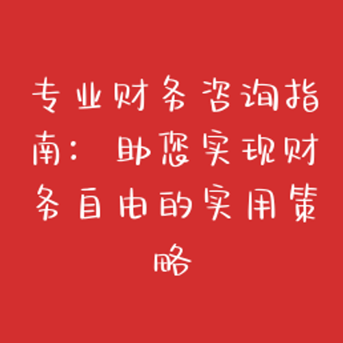 专业财务咨询指南：助您实现财务自由的实用策略