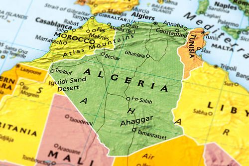 Algeria Map of Algeria. A detail from the World Map. algiers algeria stock pictures, royalty-free photos & images
