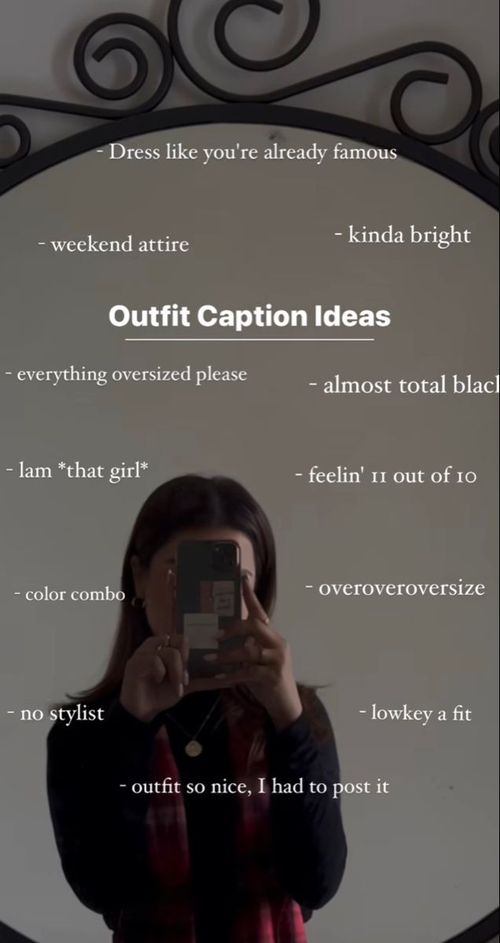 Outfit caption ideas | Short instagram captions, Instagram captions for selfies, Instagram captions