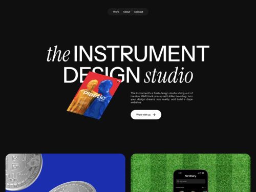 Download free UI design Instrument Design Studio Portfolio Free Template for Figma