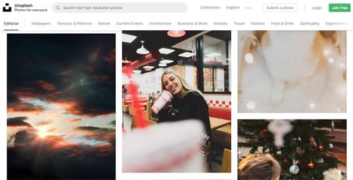 unsplash - Free Public Domain Images for Commercial Use