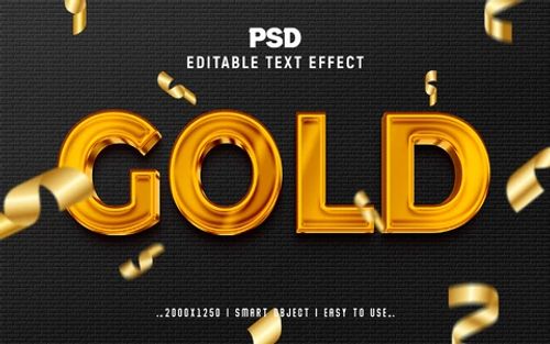 PSD Gold Text Style Effect