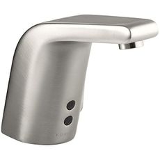 Kohler K-13460-VS Sculpted Battery-Powered Touchless Bathroom Faucet, Vibrant Stainless
