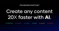 Write articles with AI — Thundercontent