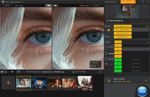Enhance Midjourney images