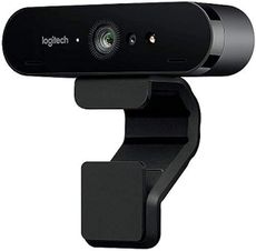 Logitech BRIO Ultra HD Pro Webcam – 4K & 1080p Streaming Camera, Widescreen Video, Dual Mic, 5X Digital Zoom, for Desktop or Laptop (Renewed)