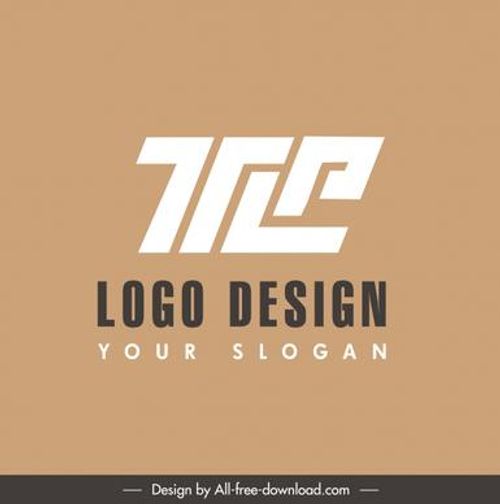 text logo template flat geometric shapes sketch