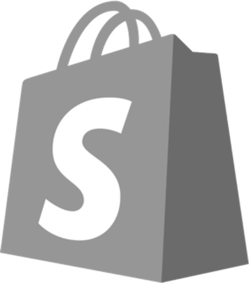 Shopify Logo Black and White