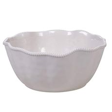 Perlette Cream Deep Bowl 11" x 5"