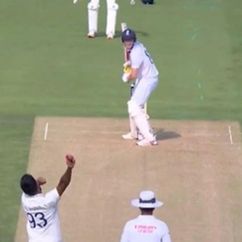 Harry Brook standing outside off stump