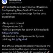 r/DeepSeek - The official DeepSeek deployment runs the same model as the open-source version