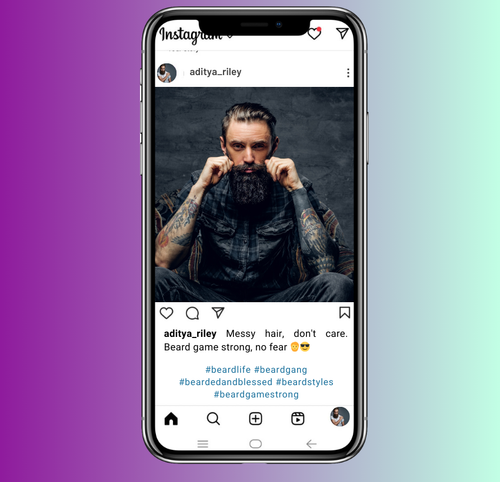 man poses with beard