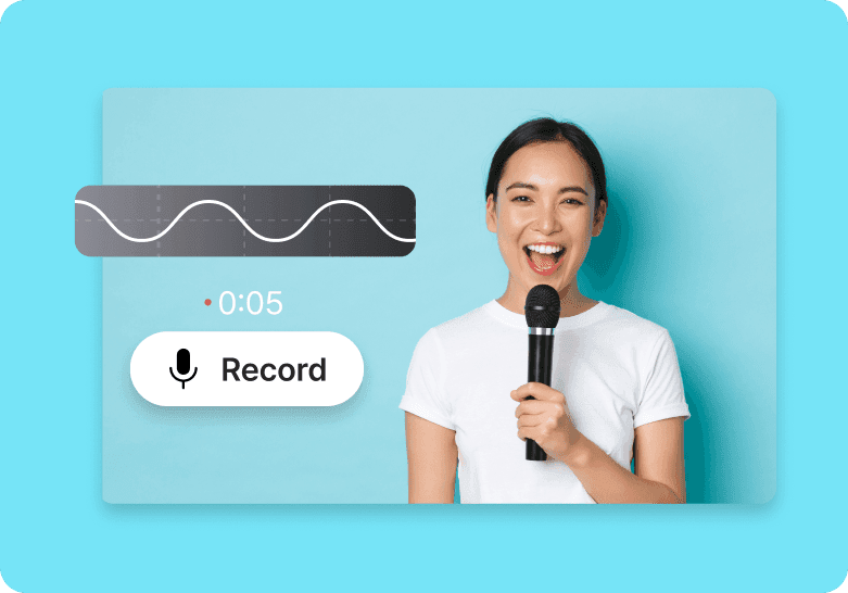 Professional recording studio voiceover session