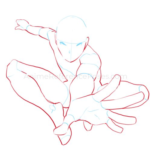 dynamic drawing pose base for gesture figure body manga and anime reference spiderman boy male man jumping