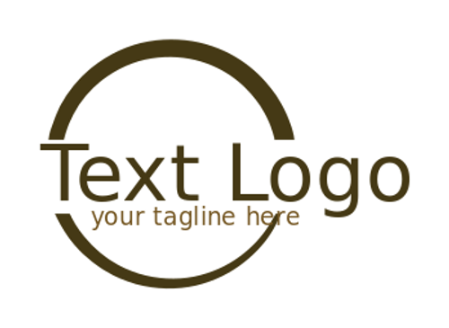 create a text logo between arcs
