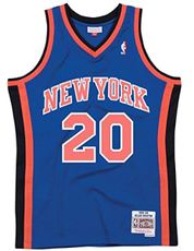 Allan Houston New York Knicks 1998-99 Men's Swingman Jersey (as1, Alpha, 4X_l, Regular, Regular) Blue