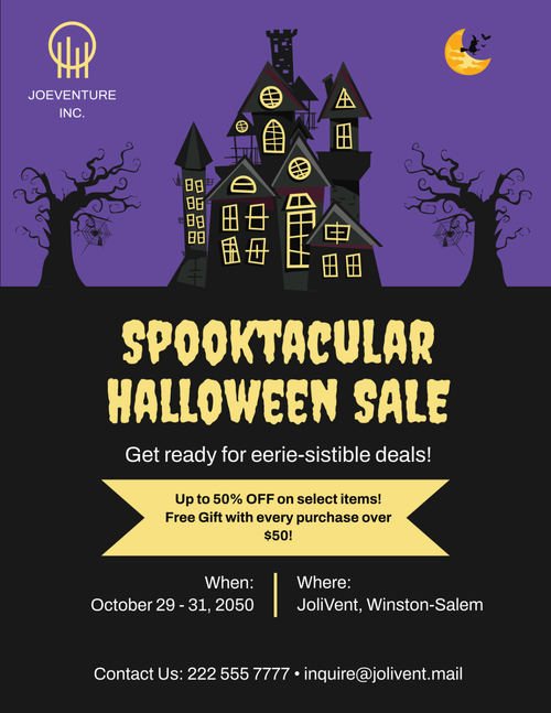 Free Printable Halloween Flyer Template to Edit Online