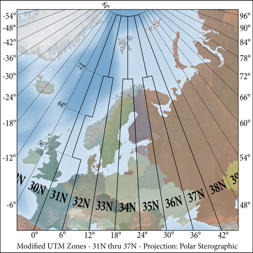 modified utm zones