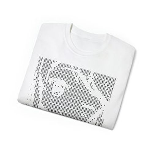 Anime Girl ASCII Art White Unisex Ultra Cotton Tee image 3
