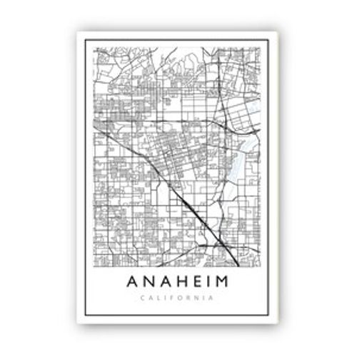 Anaheim Map, Anaheim City Road Map Poster, Anaheim California City Street Map, Modern US City Map, Home Art Decor, Office Wall Art Print image 4