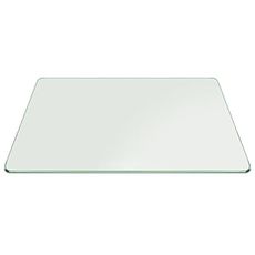 Clear Rectangle Tempered Glass Table Top 30" x 36", 3/8" Thick Pencil Polished Edge, Scratch Resistant, Easy Clean Replacement for Dining, Coffee, or Office Tables – Fab Glass and Mirror