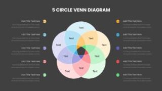 5 Circle Venn Diagram PowerPoint templates