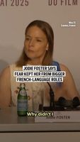 Jodie Foster says fear kept her from bigger French-language roles - YouTube