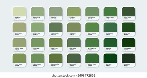 Paleta de color verde. Textura verde pastel. Ilustración vectorial Vector de stock